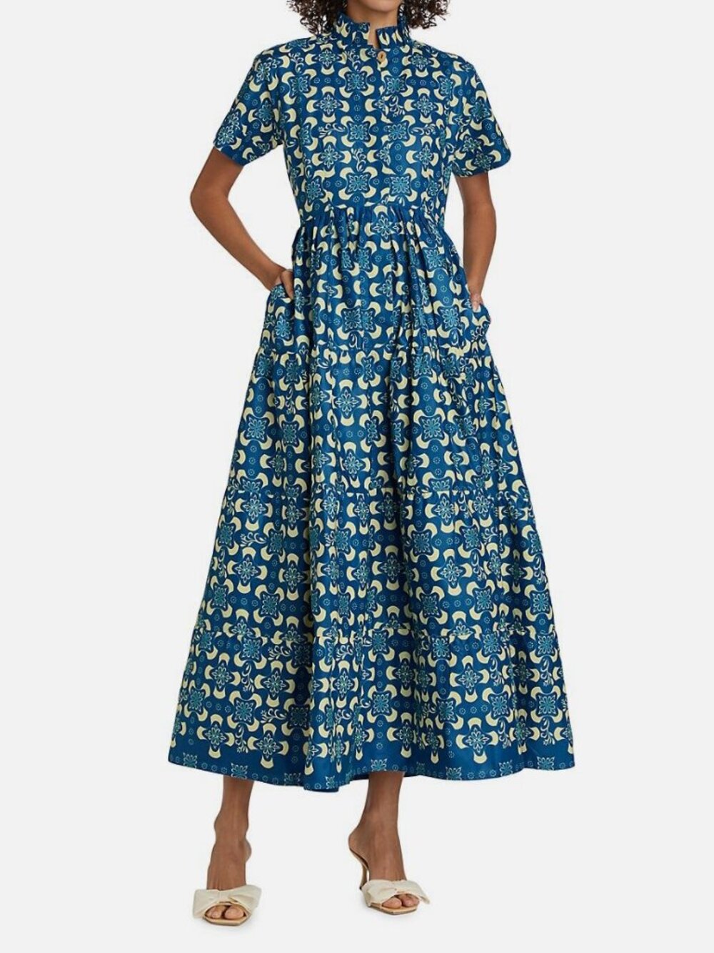 Elisamama Women's Blue Olori Printed Shirtdress Size XS